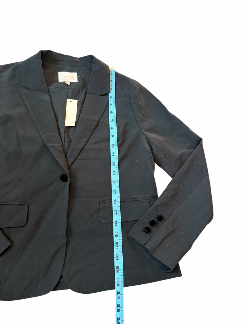 Skies are Blue Solid Black Office Professional Blazer Women’s Sz Large NWT - Picture 9 of 9